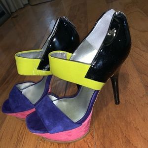 Jessica Simpson color block heels